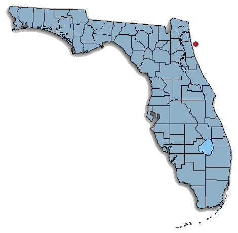 Map showing Florida counties